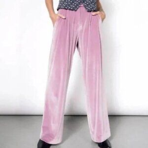 NEW Wildfang Empower Velvet Pink Pants Womens Plus Size 26W